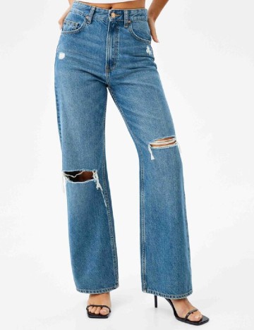 
						Blugi Bershka, albastru