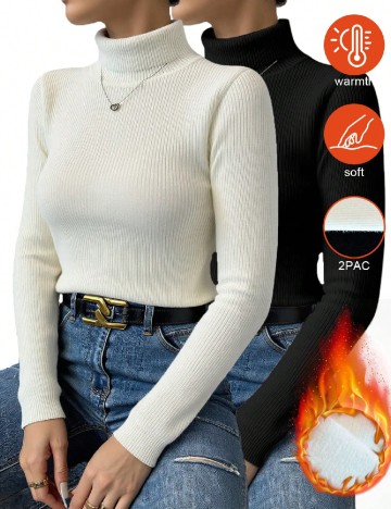 
						Set bluze 2 bucati SHEIN, alb/negru