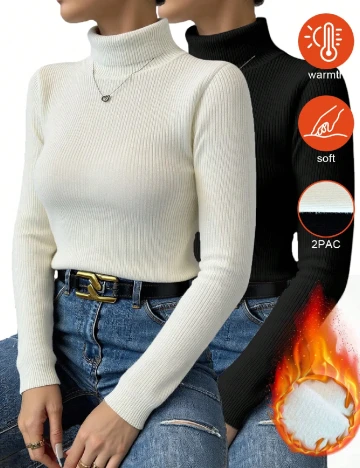 Set bluze 2 bucati SHEIN, alb/negru