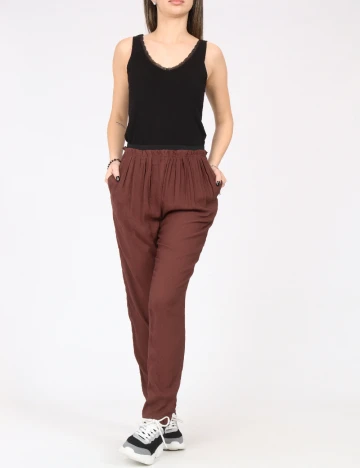 Pantaloni Zara, maro inchis