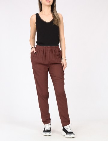 Pantaloni Zara, maro inchis