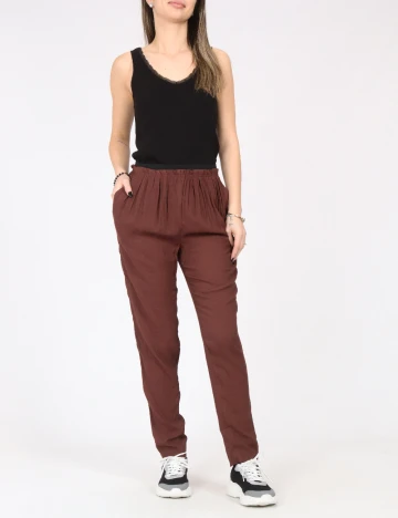 Pantaloni Zara, maro inchis