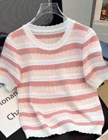 
						Bluza SHEIN CURVE, alb/roz