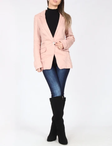 Sacou Zara, roz pudra