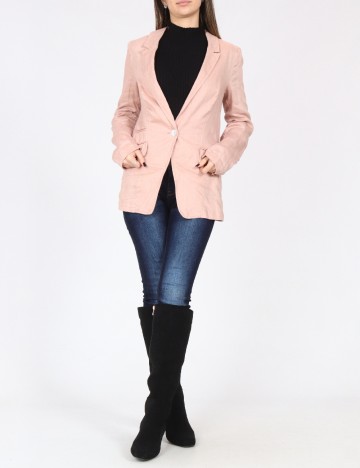 Sacou Zara, roz pudra