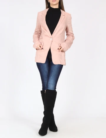 Sacou Zara, roz pudra