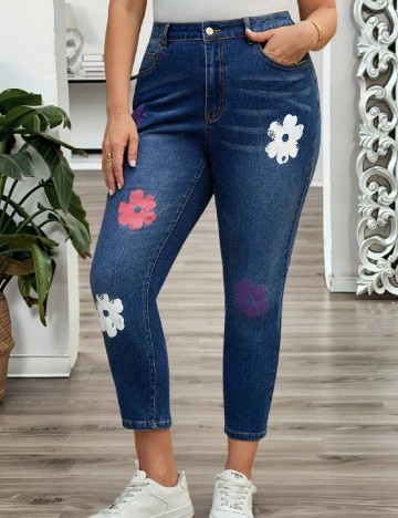 
						Blugi SHEIN CURVE, albastru