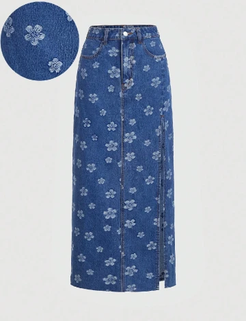 Fusta SHEIN, albastru