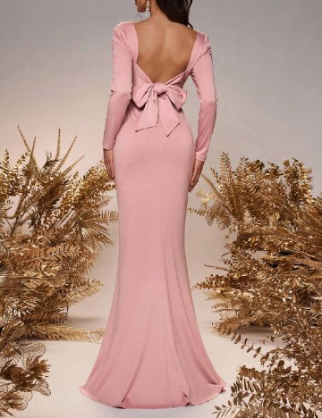 Rochie lunga SHEIN, roz pudra