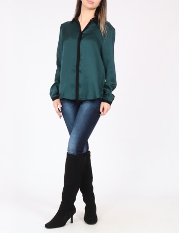 Camasa Zara, verde inchis