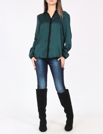 Camasa Zara, verde inchis