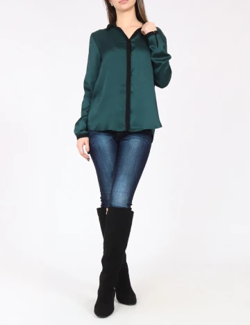 Camasa Zara, verde inchis