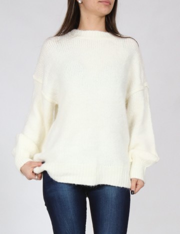 
						Pulover Bershka, ecru