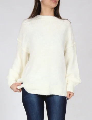 Pulover Bershka, ecru