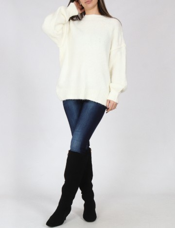 Pulover Bershka, ecru