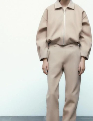 Pantaloni Zara, crem