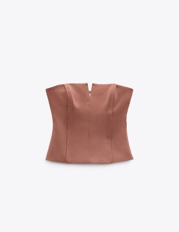 Top Zara, roz pudra inchis