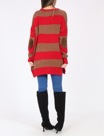 Bluza Oversize Zara, rosu/maro