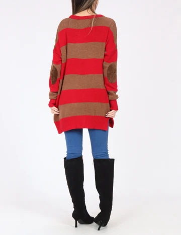 Bluza Oversize Zara, rosu/maro