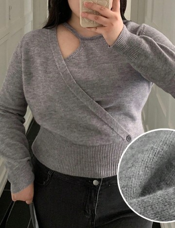 
						Bluza Dazy Plus Size, gri