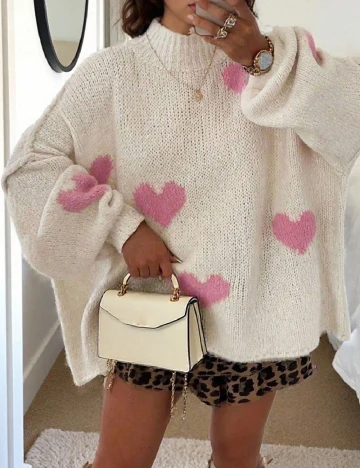 Pulover SHEIN CURVE, crem