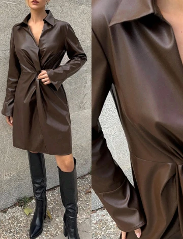 Rochie scurta SHEIN, maro