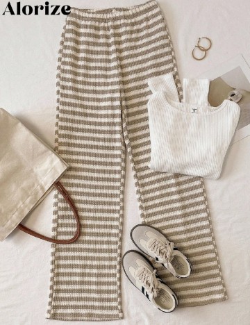 
						Pantaloni Shein Kids, alb/bej