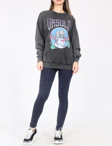 Bluza Oversize Bershka, gri inchis