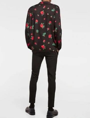 Camasa Zara, negru/rosu
