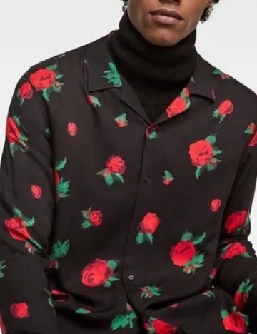 Camasa Zara, negru/rosu