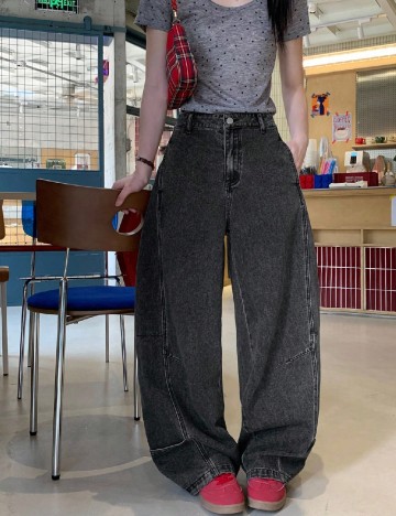 
						Blugi Dazy, gri inchis