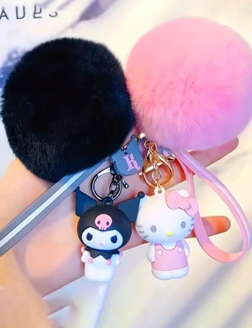 Set brelocuri 2 bucati SHEIN, negru/roz