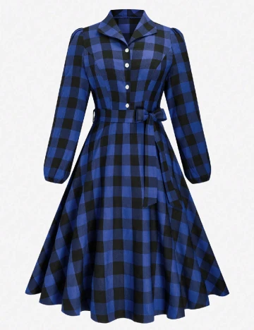 Rochie lunga SHEIN CURVE, albastru/negru