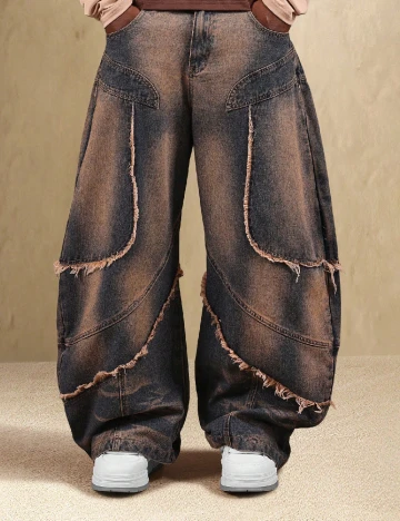 Blugi SUMWON, albastru/roz