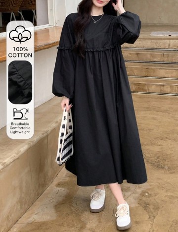 
						Rochie lunga Dazy, negru