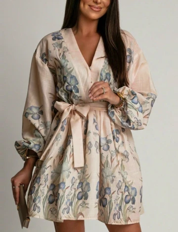 Rochie scurta SHEIN, crem