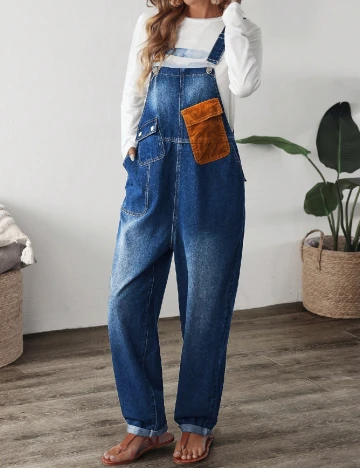 Salopeta SHEIN, albastru