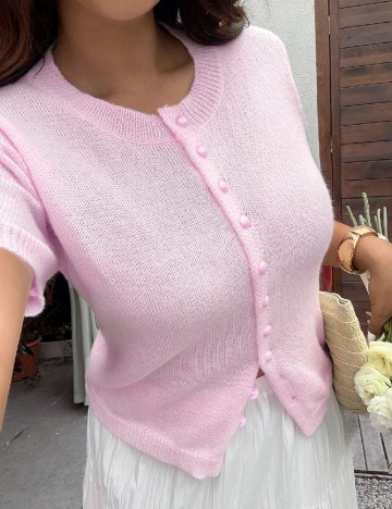 Cardigan SHEIN CURVE, roz