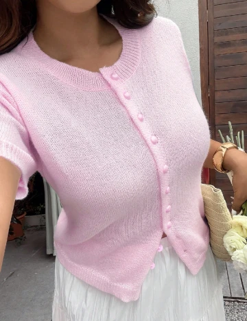 Cardigan SHEIN CURVE, roz