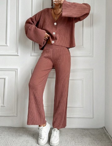 
						Compleu SHEIN, roz pudra inchis