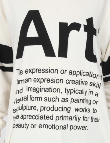 Bluza Oversize Zara, ecru