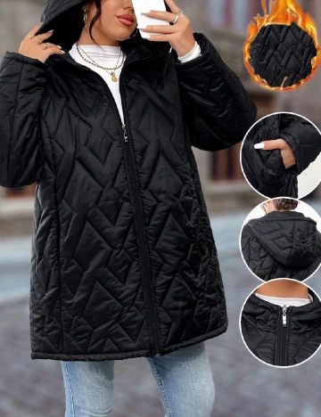 Geaca SHEIN CURVE, negru