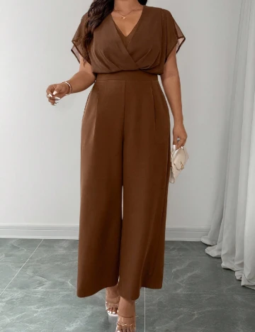 Salopeta SHEIN CURVE, maro