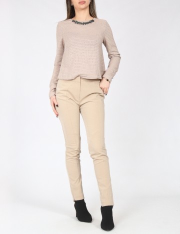 Pantaloni Uterqüe, crem