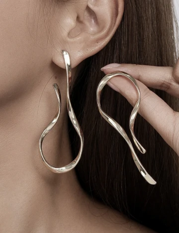 Cercei SHEIN, argintiu