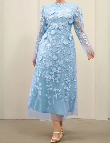 Rochie lunga Aveloria, bleu