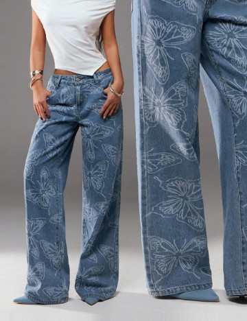 
						Blugi Forever 21, albastru