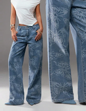 Blugi Forever 21, albastru