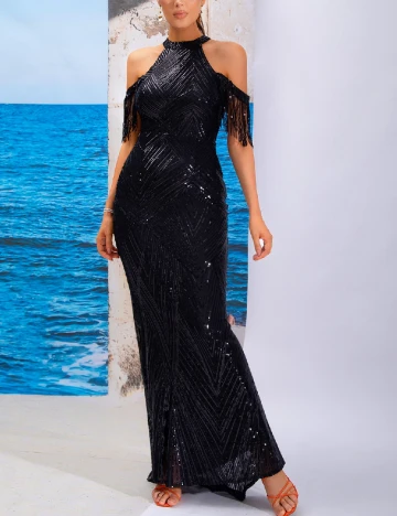 Rochie lunga Love&Lemonade, negru