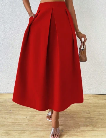 Fusta SHEIN, rosu
